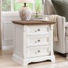 product-open-2358284afac241918bb629333d35ba34-goods 24" Wide 3-Drawer Storage Cabinet, 26" Tall Farmhouse 3-Drawer Side Table, Solid Wood Roman Column Style End Table, Universal Corner Table for Bedroom, Living Room And Hallway, Sofa & Console Tables Sofa & Console Tables Accent Furniture
