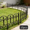 10pcs Set of Novelty Decorative Garden Fence Panels And Edging, Heavy-Duty Plastic Outdoor Landscape Fence Panels with a Finely Finished Surface, Suitable for Outdoor Patios, Yards, Flower Beds And Other Scenes. Easy to Install, The Fence Panels