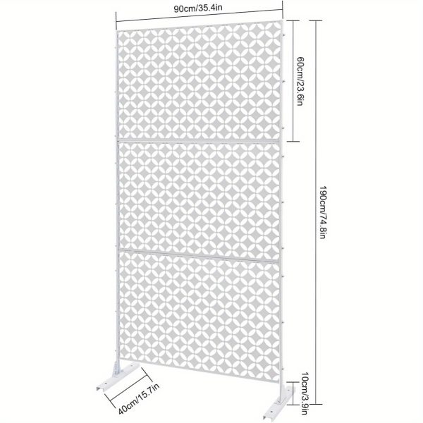product-open-23ec8df0a3d44d7e9b44dbfae46f629b-goods Standalone Decorative Privacy Screens for Outdoor And Indoor Use, Suitable for Patios, Decks, Balconies, Porches, Living Rooms, And Bedrooms (White-Coin)