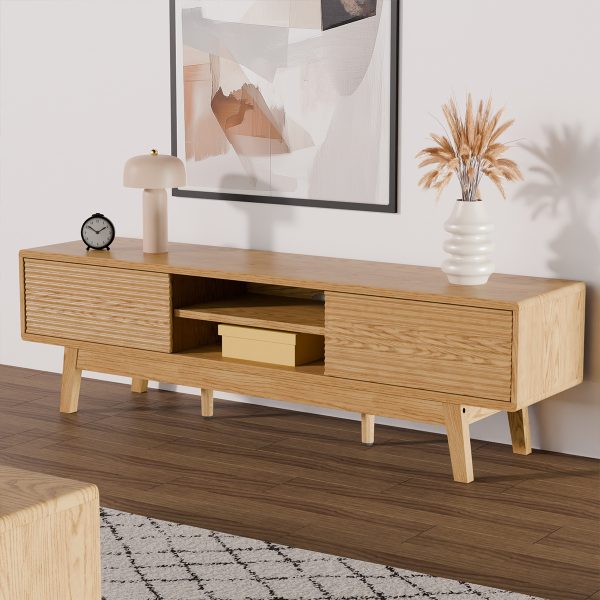 product-open-25dc1ec8da504ea9b402f44dd1ca2f3f-goods Mopio Ensley TV Stand, Mid Century Modern for 55/ 60/ 65 Inch TV, Farmhouse TV Stand, Entertainment Center with Storage, TV And Media Console for Living Room ( 59" Low)
