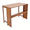 product-open-2602f5447a764c9cab235db74a6d4c83-goods Bamboo Folding Desk, Laptop Desk with Storage Shelf Writing Desk Vanity Table Small Computer Table Space Saving Workstation for Home Office Dark Brown