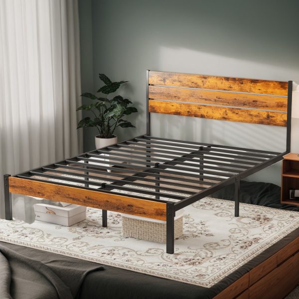 product-open-2632589ed4ca4c9c8b0cb898c34b608e-goods Modern All-Metal Bed Frame with Headboard And Footboard – Tool-Free Assembly, Underbed Storage, No Box Spring – Available in Queen, Full, And Twin Sizes