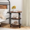product-open-2637d6e040904a46820d9519f38f226f-goods High-quality Nightstand 10" Clear Acrylic Drink Table & Round Side Table, Modern End Table for Living Room, Bedroom, Office - 10" W X 21. 3" H, Durable, Scratch-Resistant Acrylic Furniture - Space-Saving Small C