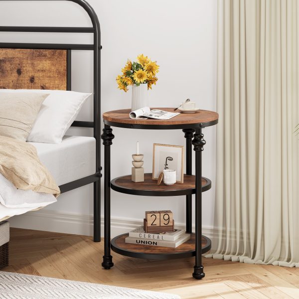 product-open-2637d6e040904a46820d9519f38f226f-goods High-quality Nightstand 10" Clear Acrylic Drink Table & Round Side Table, Modern End Table for Living Room, Bedroom, Office - 10" W X 21. 3" H, Durable, Scratch-Resistant Acrylic Furniture - Space-Saving Small C