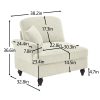 product-open-2655a80c7b224487bcea4231219bc263-goods Sofa Lsf Chenille W/1 Pillow -Beige White, Comfortable Backrest Sofa, Modern Minimalist Style, Suitable for Bedroom, Office, Dorm and Living Room, Easy to Clean, Easy to Install