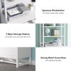 product-open-26fc9c139fce4d5da18a690e3716cd6e-goods LustreC 2 Drawer Vertical File Cabinet with Lock & Bookshelf, Letter Size Large Modern Filing Cabinet Printer Stand with Open Storage Shelves for Home Office, White