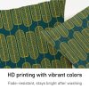 Outdoor Pillows 2pcs Set with InsertAbstract Golden Teal Geometric Seed Pod Pattern Print 18x18 Inch Outdoor Throw Pillow with Insert, Water-Resistant Fabric for Patio Garden Sofa Bench and All-Season Home Decor Decoration with Insert