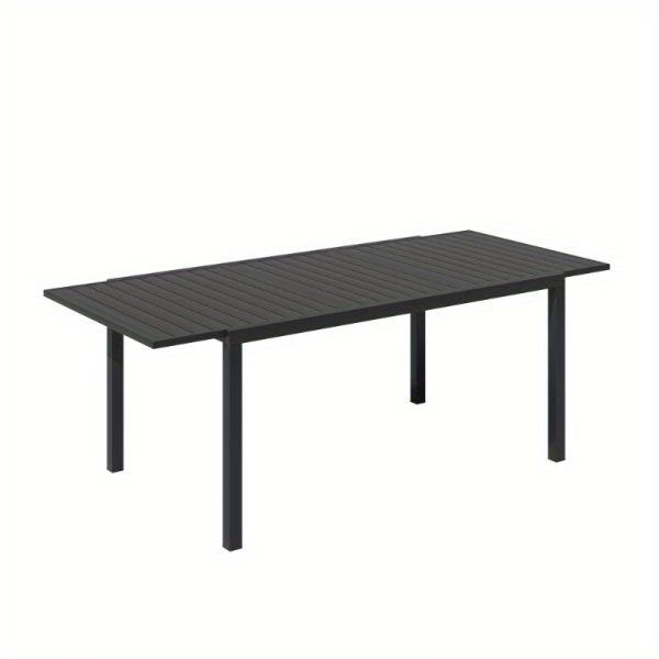 product-open-29737bcf37684d1babe32943ff9bee70-goods Expandable Outdoor Dining Table for 4 to 8 People, Extendable Patio Dining Table Ideal for Deck, Backyard, Lawn And Poolside