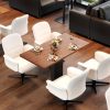product-open-29774d3e585b43a2903518e46b259a94-goods Homy Casa Beige Upholstered Chenille Dining Chair, Side Chair, Swivel Adjustable Height Accent Chair Featuring Padded Arms And Iron Legs, Modern Design Suitable for Cafe, Kitchen, Dining Room, Available in Single Piece Or Sets of 2 Or 4