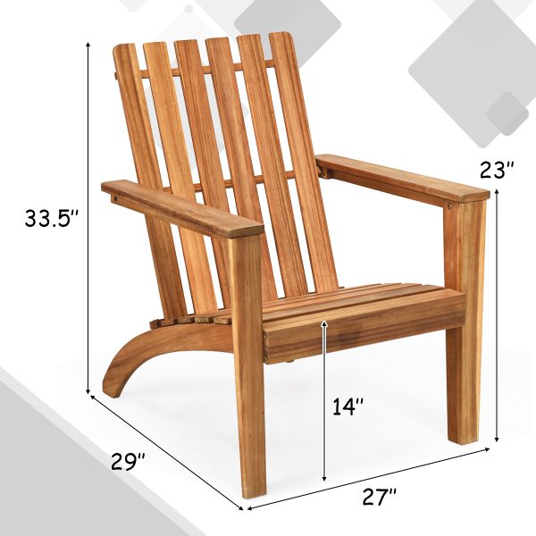 product-open-2b7e506819a54820b42289864be55175-goods LIFEZEAL Patio Acacia Wood Adirondack Chair Lounge Armchair Durable Outdoor Garden Yard