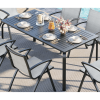 71-Inch Rectangular Aluminum Outdoor Dining Table Designed for Patios, Featuring an Umbrella Hole, Resistant to Weather And Rust, Accommodating 6 to 8 Individuals for Backyard And Deck Use