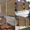 product-open-2ccf7ab146614596b9f9154d010fdd63-goods Outdoor Space Roller Shades Package - Effortless Cordless Design Includes 2 Poles + Heavy Duty Shade Cloth