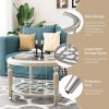 product-open-2cff6eb2a24c49ecbb229c781e8f7520-goods COSIEST Modern Coffee Table - Home Decor End Table - with Tempered Glass Top, Light Side Table End Table, Living Room, Sofa, Furniture