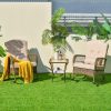 2026 New Courtyard Dining Tables and Chairs, 2pcs Outdoor Wicker Rocking Chair Set, Rattan Rocking Chair with Thick Cushions & High Back, All-Weather Wicker Rocking Bistro Set for Porch, Patio, Balcony