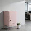 product-open-30a579db94a64e88a7a3cecf622bf9ec-goods Metal Office Filing Cabinet, Lockable Storage Cabinet with 2 Adjustable Shelves for Documents, Modern Steel Side Table with Lock for Home Office, Bedroom Nightstand, Secure Ventilated Locker
