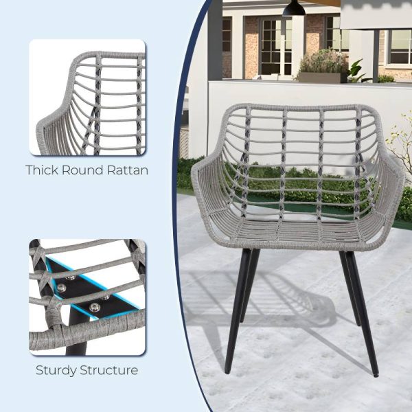 product-open-328eb190e4be40c5893f1e5b975de3fc-goods 5pcs Patio Furniture Set, All-Weather Wicker Sofa with Ottomans and Glass Table, Outdoor Conversation Set, Waterproof Cushions, Easy Assembly