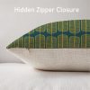 Outdoor Pillows 2pcs Set with InsertAbstract Golden Teal Geometric Seed Pod Pattern Print 18x18 Inch Outdoor Throw Pillow with Insert, Water-Resistant Fabric for Patio Garden Sofa Bench and All-Season Home Decor Decoration with Insert