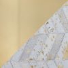 product-open-3342b0221aad487bbd7ceaadf9b05bb3-goods Leather Ottoman in Golden Metal and Ivory Leather with Golden Splatter