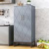 product-open-3343ee93076f43c18511cd31397ef4a0-goods 51" Office Cabinet with Adjustable Shelves, Office Organization Storage Cabinet, Large Office Storage Cabinet, Garage Storage Cabinet File Cabinet Printer Stand with Storage Shelves, Kitchen Pantry Cabinet, Tool Cabinet for Office, Home, Garage