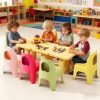 product-open-33d5adbc5e3c45599b4d95e27e4c5a97-goods 11"Stackable School Chairs, 6pcs Kids Plastic Classroom Chairs For Toddlers, Colorful Preschool Chairs For Classroom, Daycare, Room, Playroom (Rainbow, 6/12pcs)