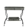 32x15x31' Maggie Galvanized Tray Table Accent Table