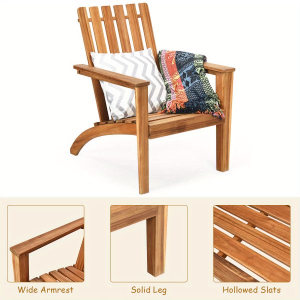 product-open-34a223b494674d16882d6e0c47ae25a5-goods LIFEZEAL Patio Acacia Wood Adirondack Chair Lounge Armchair Durable Outdoor Garden Yard