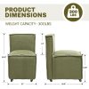 product-open-3503aa4c59454beea0ab97bf76e95408-goods Set of 2 Modern Dining Chairs with Casters Armless Rolling Dining Chairs with Rollers for Kitchen and Dining Room, Removable Cover, Minimalist Style, Specific Style