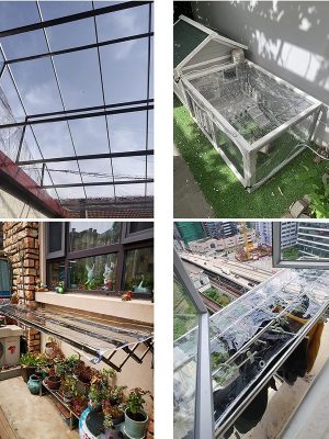 39.37*78.74inch Heavy Duty Waterproof Transparent Clear PVC Tarpaulin | Foldable Thicken Soft Glass Balcony Rain Curtain for Outdoor Greenhouse Plant Tarp to Cover Sun and Rain