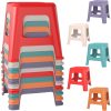 product-open-35f7734c73b046048ca22c165a96ae8c-goods 5/10 Pack Stackable Classroom Stools, 18.8" Height Colorful Nesting Plastic Stool, Portable Backless Chairs Flexible Seating for Classroom, School, Office, Home