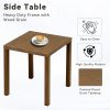 product-open-3660a3dd2671426cb421ffb3f3cf6fef-goods Outdoor Steel Side Table, 22X20X20 Inch Small Patio Table Square End Table for Pool Balcony Deck Porch Lawn Backyard, Brown