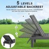 Outdoor lounge chair with foldable and stackable design and ergonomic armrests, suitable for outdoor leisure chairs such as poolside, backyard, balcony, etc. It is a perfect holiday gift and durable garden furniture.
