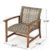 product-open-36b6f64916624f6899f346534cad82a1-goods Outdoor Acacia Wood Wicker Club Chairs with Acacia Wood Frame, 2pcs Set