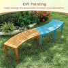 product-open-37244a666ae94c72bcaff57b354d8e7f-goods COSTWAY Outdoor Curved Bench, Acacia Wood Backless Fire Pit Bench with Slatted Seat, Wrap Around Tree Bench, Rustic Wooden 2-Person Seating for Porch, Backyard, Patio, Deck, Natural
