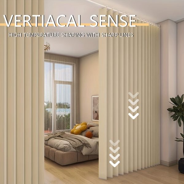 product-open-3a11a0271bea4c8e922f166ecc3406a3-goods 1pc Partition Curtain Folding Retractable Partition Curtain Elegant Stylish Fabric Screen Room Sleep Area Divider Study Space Zoning Essential Foldable Storage with Hooks Space Saving Multi-Purpose Mother Must-Have