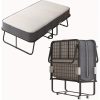 product-open-3a1bf66e220b42658223bfb919f9c33c-goods Folding Bed with 4 Inch Memory Foam Mattress, Single Rollaway Bed for Guests, Space Saving Portable Bed with Lockable Wheels, Easy Assembly& Moving, 75 x 31(Standard)
