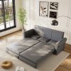 product-open-3ad50348f02e4c3ba18d4215f0e45bf7-goods Modern Convertible Sofa Bed 93.7' Space-Saving Sleeper with Pull-Out Design Three-Seater Leather Folding Transformable Durable Luxurious Suitable Adjustable Backrest Plush Cushions Cozy for Living Room