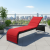 product-open-3b0309ff0db041d0829c5cc3b6ab7ff8-goods Outdoor PE Rattan Chaise Lounge Chair with 5-Position Adjustable Backrest & Recliner - Heavy-Duty Wicker Patio Furniture, Wide Cushion (Easy Assembly/Care) for Poolside, Garden, Balcony, Deck - for all-Weather PE Wicker