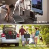 Bonnlo 78 Inch Mobile Bar Table with 2 Tier Shelves Portable Bar Table with Black Skirt for Outdoor Events Party Camping Picnic Mobile Bartending Station Black/ White/ Natural Garden Patio Dining Tables