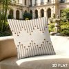 product-open-3b658a3906f940a1b692d0b807eae970-goods 18x18 Inches Outdoor Patio Throw Pillow Cover, Delicate Vertical Striped Small Brown Motif Decorative Pillow Case, Great Spring Season Accent for Gardening, Perfect Housewarming & Holiday Gift for Family & Friend