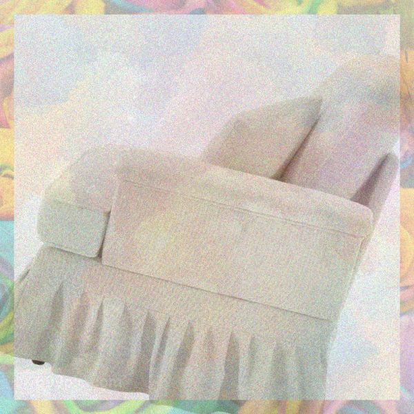 product-open-3c397a788e4343718a0bd6e6de251e60-goods Sofa Lsf Chenille W/1 Pillow -Beige White, Comfortable Backrest Sofa, Modern Minimalist Style, Suitable for Bedroom, Office, Dorm and Living Room, Easy to Clean, Easy to Install