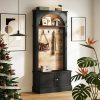 product-open-3da378b865ef45d79f3d2e238c76dad7-goods Entryway Bench Design Featuring a Coat Rack, a 70.86-Inch Hall Tree with a Storage Bench, a Farmhouse-Style Hall Tree Equipped with Five Hooks And Adjustable Shoe Storage, Perfect for The Entryway Or Hallway