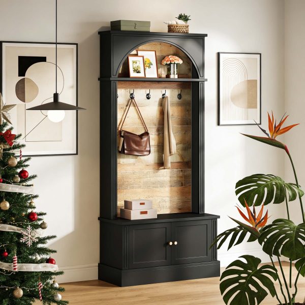product-open-3da378b865ef45d79f3d2e238c76dad7-goods Entryway Bench Design Featuring a Coat Rack, a 70.86-Inch Hall Tree with a Storage Bench, a Farmhouse-Style Hall Tree Equipped with Five Hooks And Adjustable Shoe Storage, Perfect for The Entryway Or Hallway
