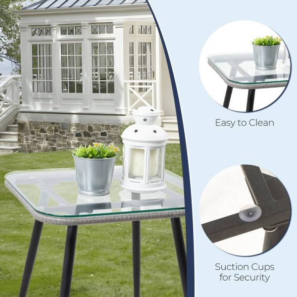 product-open-3eaa95fae42c4c6984b373a40c7cffbb-goods 5pcs Patio Furniture Set, All-Weather Wicker Sofa with Ottomans and Glass Table, Outdoor Conversation Set, Waterproof Cushions, Easy Assembly