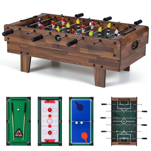 product-open-3f0be1021a314419986331f35ab36d41-goods 4-In-1 Multi-Game Table with Stackable Surfaces for Billiards, Air Hockey, And Foosball