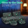 product-open-3f89af78d6064ec38142ee5124c4da07-goods COSTWAY Modular Play Couch Set for Kids That Glows in The Dark, Foldable Sofa with Washable Flannel Covers, Easy-To-Carry Handles, And Convertible Foam Couch for Ages 3 And Up