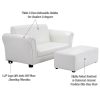 product-open-402e0fda76284379bb0bd2d4974e6472-goods COSTWAY Sofa Set with Two Seats, Armrests, And Footstool, Certified for Safety