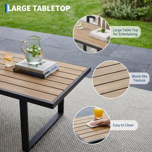product-open-418da108663446cd95d73292bc877650-goods 4pcs Outdoor Patio Furniture Set in Grey, Conversation Sofa Set with Metal Frame And All-Weather PE Rope Weaving, UV Resistant And Waterproof Couch with Table for Garden, Balcony, Backyard