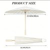 product-open-425d2323f44048b3bd552c4e3e4b0721-goods 5/10/15/20 Pcs 23.62 Inch White Paper Sun Umbrellas, Chinese Japanese Style Decorative Parasol, Handmade DIY Painting, Wedding, Bridal Shower, Photography Prop, Party Favor, Garden Patio Decor, White Folding Fans Handmade Parasol