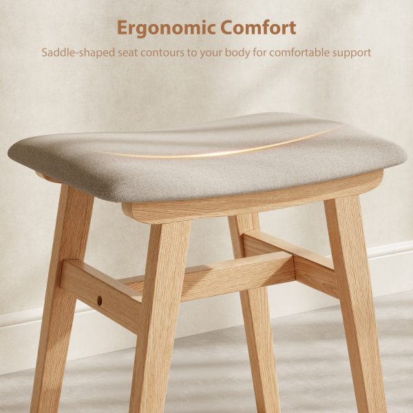 product-open-42a16e35b4da49458024805ace912c9b-goods Solid Wood Vanity Chair, 18.5 Inch Height Vanity Stool, Chair for Bedroom, Durable And Sturdy, Padded Seat, Modern Easy, Home Decor Additions, Limited-Time Flash, Free Shipping
