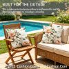 product-open-43029bca1b804fc7824277c2e5b884ae-goods Outdoor Pillows 2pcs Set with InsertAbstract Watercolor Botanical Print Outdoor Cushion, Artistic Floral Aesthetic Design, 17.72inch Square Pillow with Insert. Versatile for Patio, Garden, or Living Room Decor. Features Durable Weather-Resistant Fab